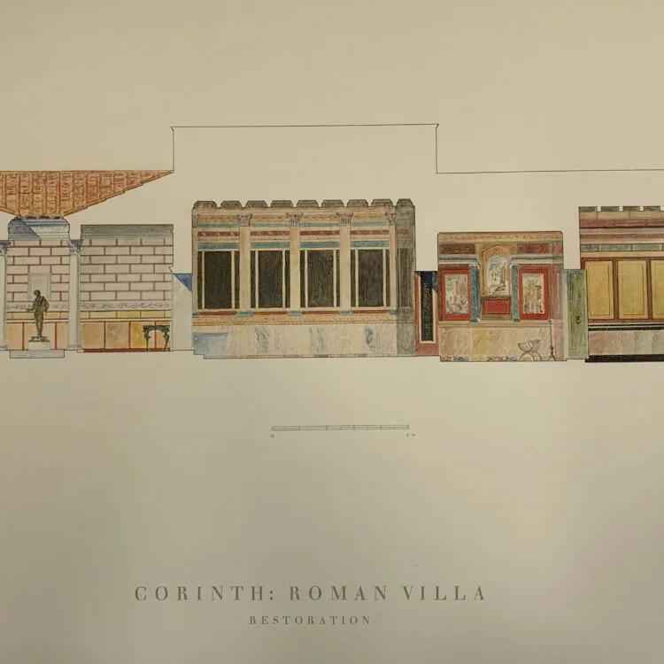 Sectional Restoration of the Villa