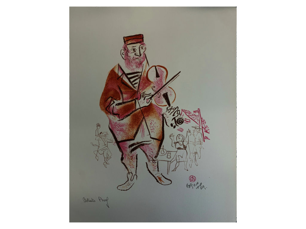 Shtetl Portfolio Plate 06 Untitled (The Fiddler)