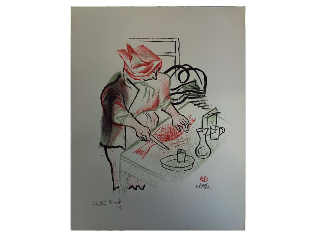 Shtetl Portfolio Plate 13 Untitled (Gefilte Fish)
