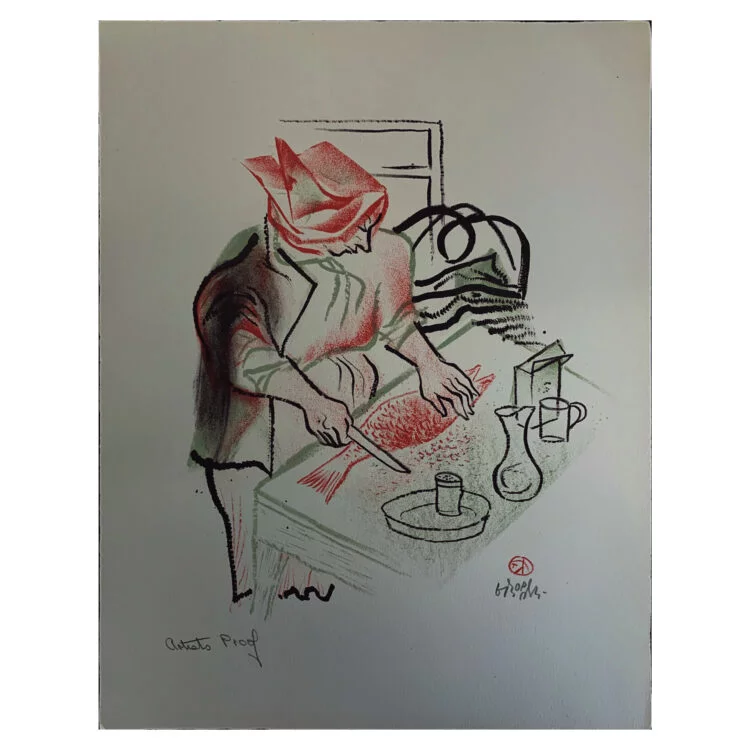 Shtetl Portfolio Plate 13 Untitled (Gefilte Fish)