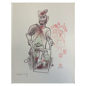 Shtetl Portfolio Plate 15 Untitled (The Pushcart Peddler)