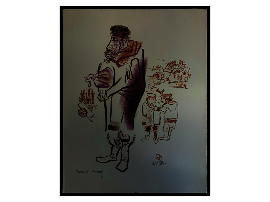 Shtetl Portfolio Plate 20 Untitled (Wandering Jew)