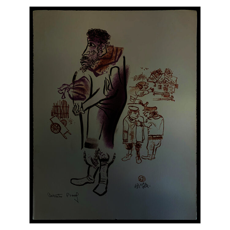 Shtetl Portfolio Plate 20 Untitled (Wandering Jew)