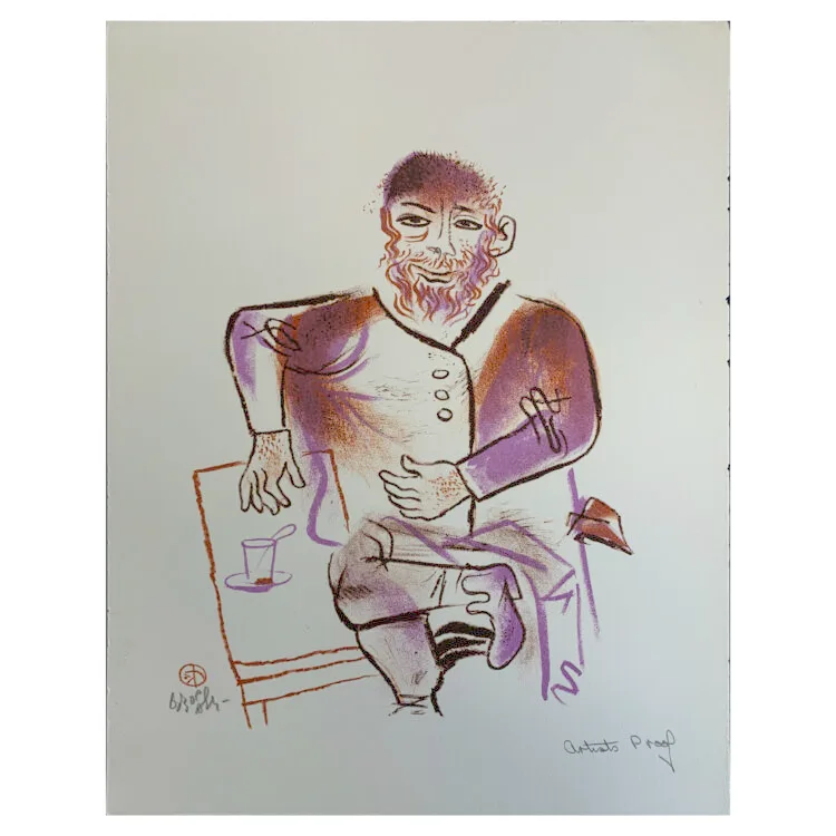 Shtetl Portfolio Plate 22 Untitled (A Cup of Tea)