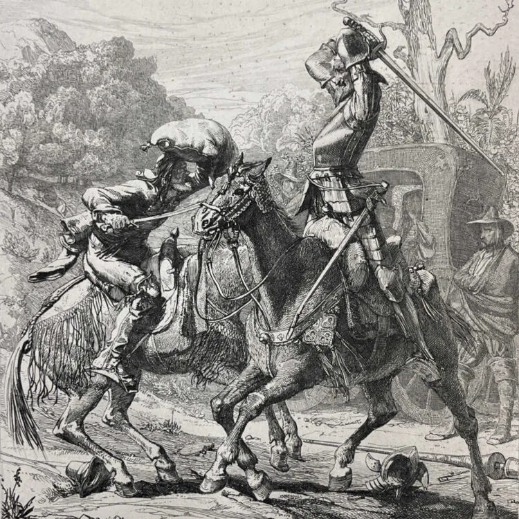 Don Quixote's Great Fight With the Biscayan