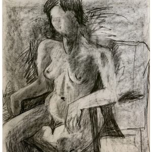Seated Female Nude (charcoal)