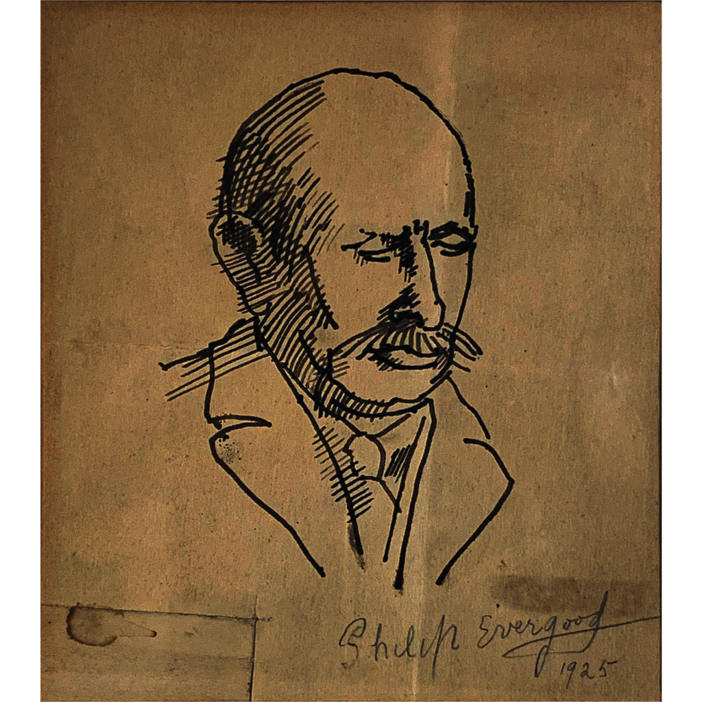 Blind Man, a quill drawing