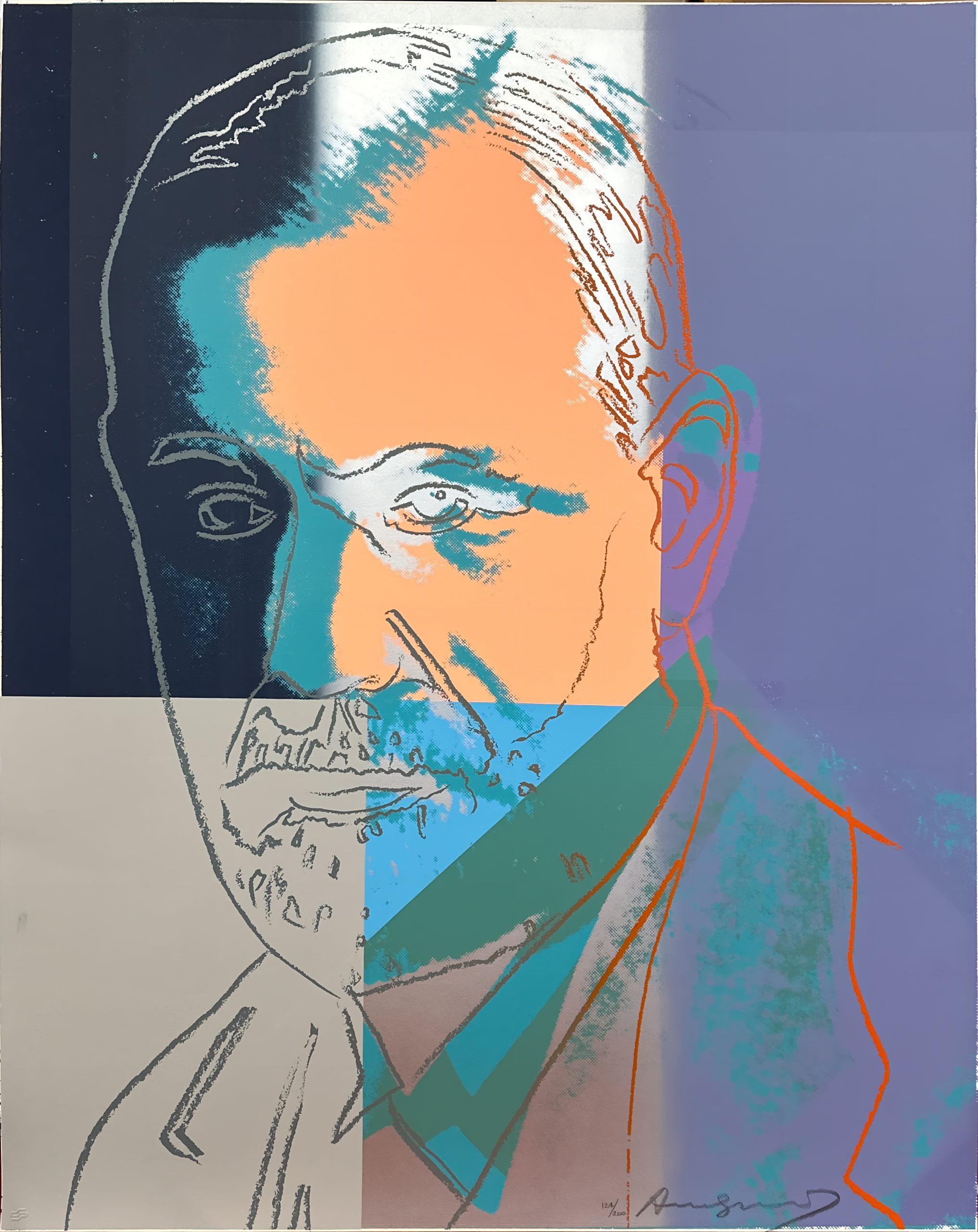 Freud, from the portfolio Ten Portraits of Jews of the Twentieth Century - Image 4