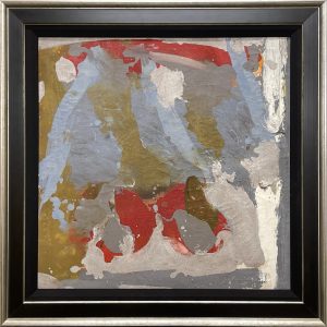 Untitled (Abstract Expressionist Composition in Gray, White, Red, and Bronze)