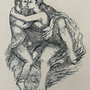 Untitled Plate (Couple Embracing) from Livret de Folastries